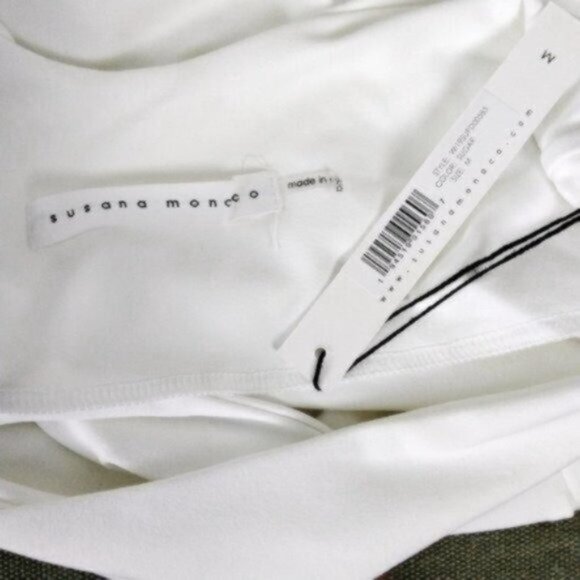 Susana Monaco One Shoulder Back Tie Book In Sugar White Medium - Picture 5 of 7